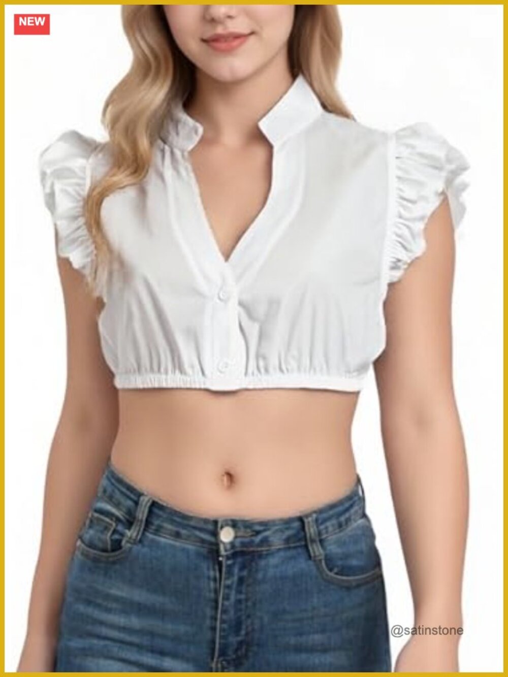 Women's Dirndl Blouse Bavarian Oktoberfest Costume Top Puff Sleeves